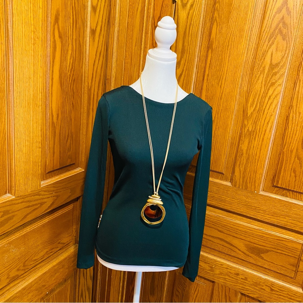 Club Monaco Deep Green Long Sleeve Top